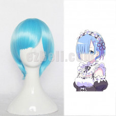 New! Re:Zero Life In A Different World From Zero Rem Blue Cosplay Wig Type A